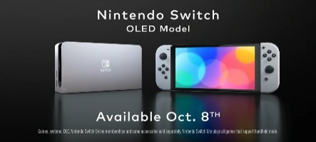 Nintendo annonce l'arrivée prochaine de la Switch modèle OLED