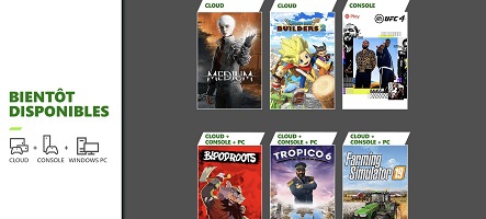 Nouveaux jeux pour le Xbox Game Pass