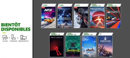 Le Xbox Game Pass apporte de nouveaux jeux